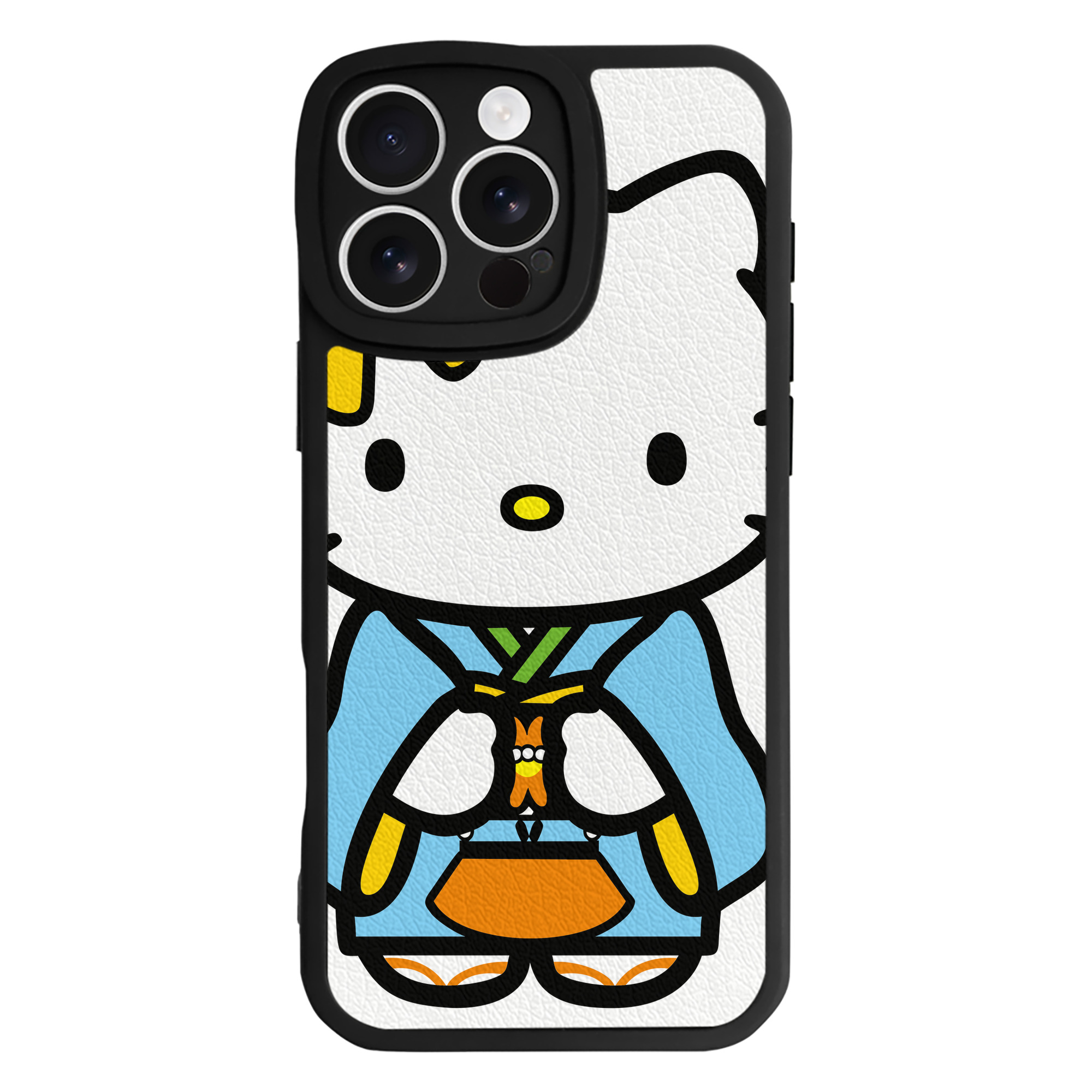 （画像用） Hello Kitty ハローキティ 【iPhone 16シリーズ対応】シリコンスマホケース（レザー調） 材質：シリコン